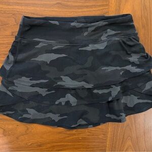 Athleta Girl Black Camo Skort  Size Medium 8-10